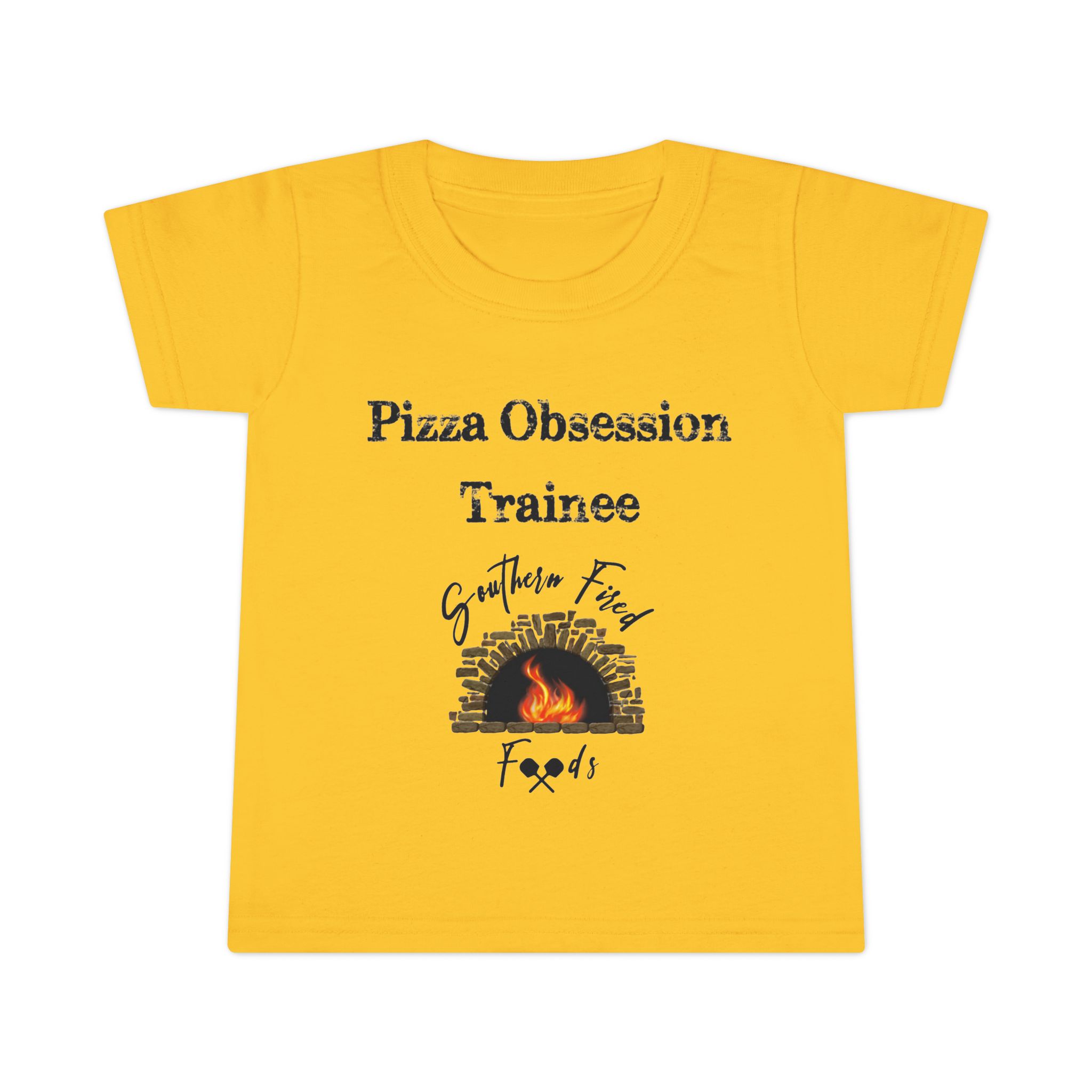 'Pizza Obsession Trainee' Toddler T-Shirt, Fun Gift for Food Lovers, Kids Cooking Shirt, Birthday Present for Little Chefs, Cute Casual Wear - Image 4