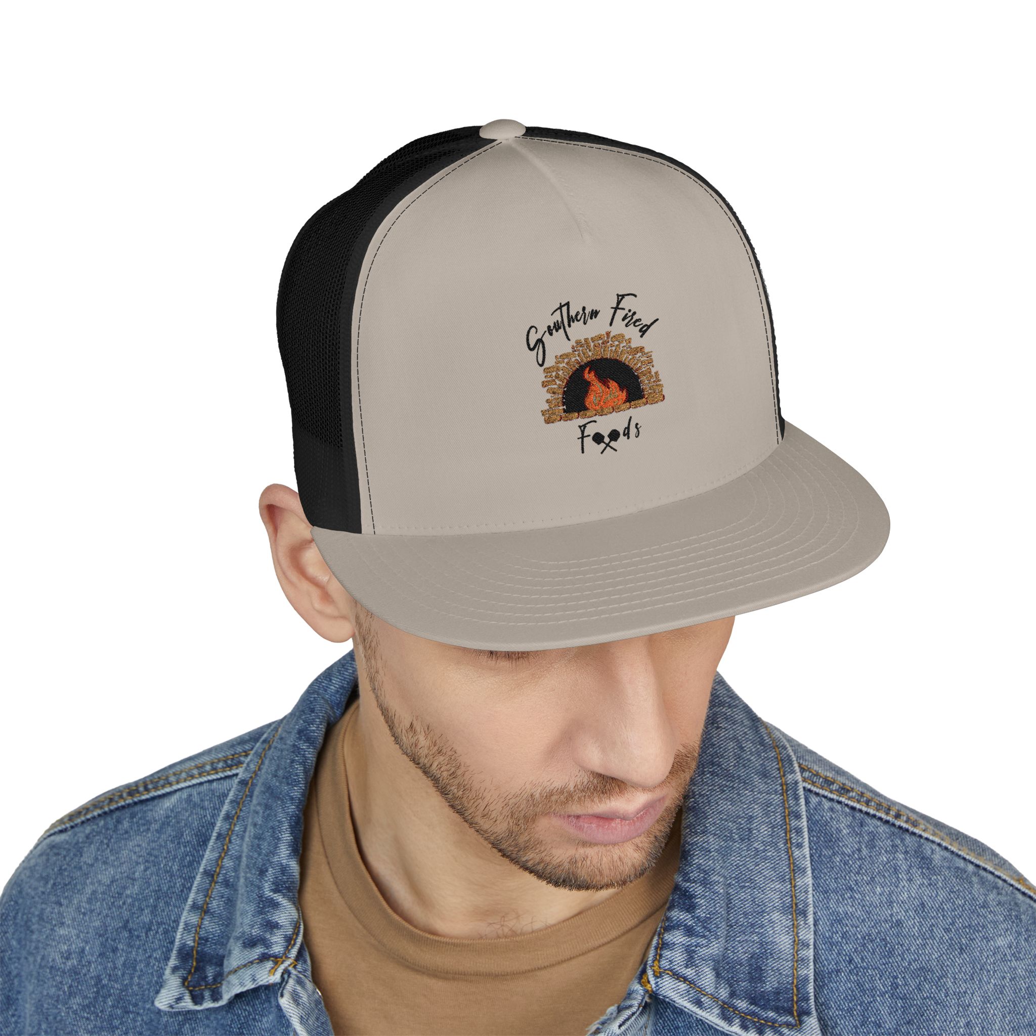 Embroidered 5 Panel Trucker Cap | Perfect for Outdoor Adventures, Camping, Gifts, Stylish Accessories, Casual Wear, Unisex Fashion - Image 37