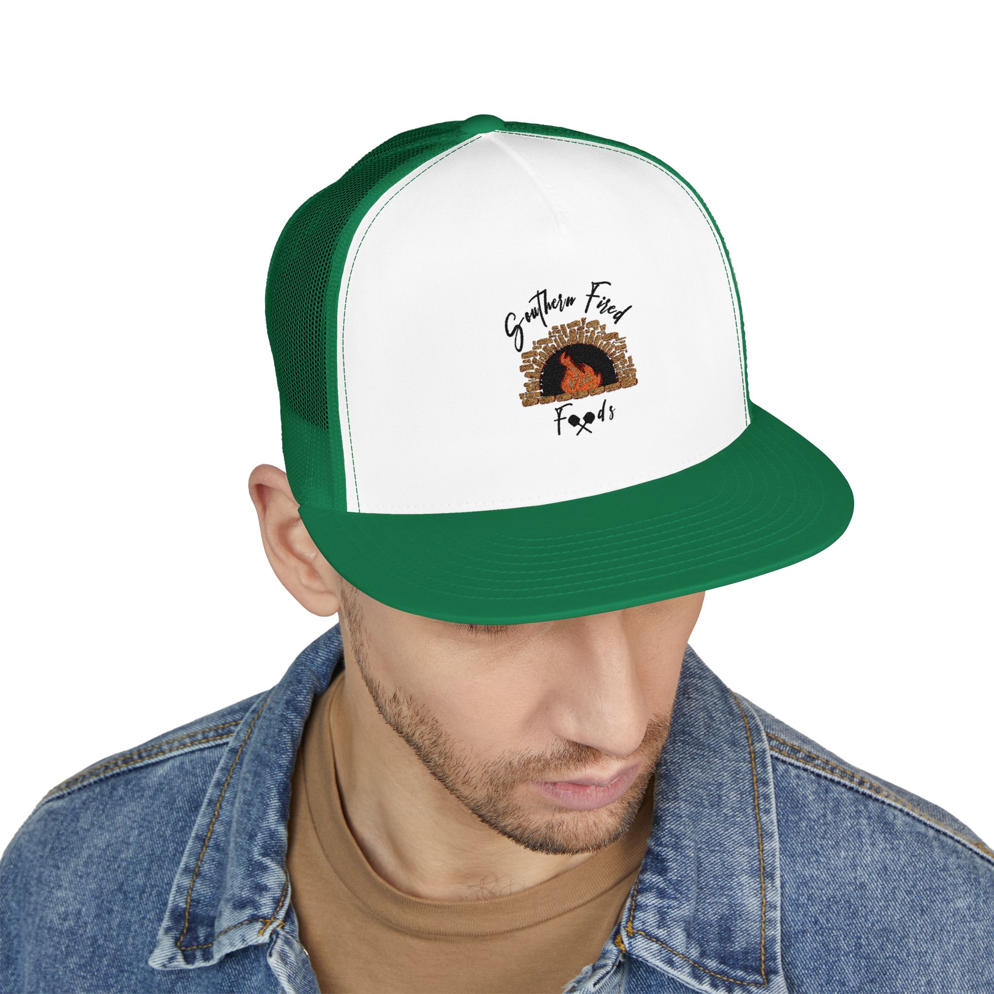 Embroidered 5 Panel Trucker Cap | Perfect for Outdoor Adventures, Camping, Gifts, Stylish Accessories, Casual Wear, Unisex Fashion - Image 5