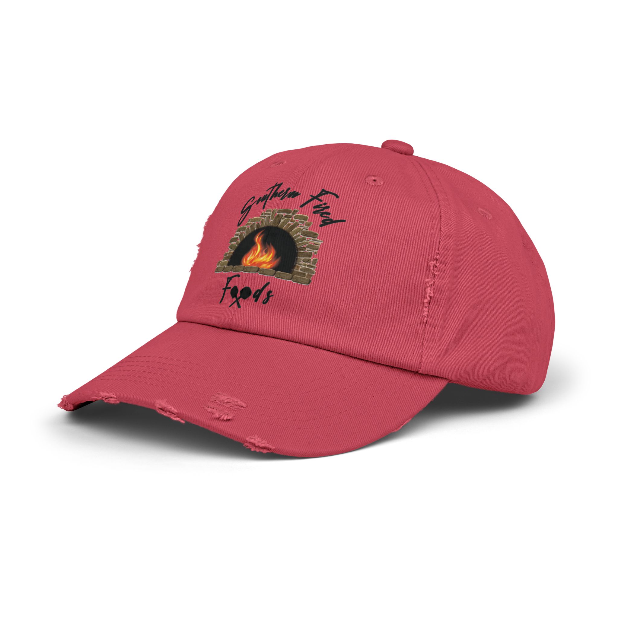 Southern Fire Foods Distressed Cap, Unisex Cap, Casual Hat, BBQ Cap, Gift for Food Lovers, Trendy Headwear - Image 3