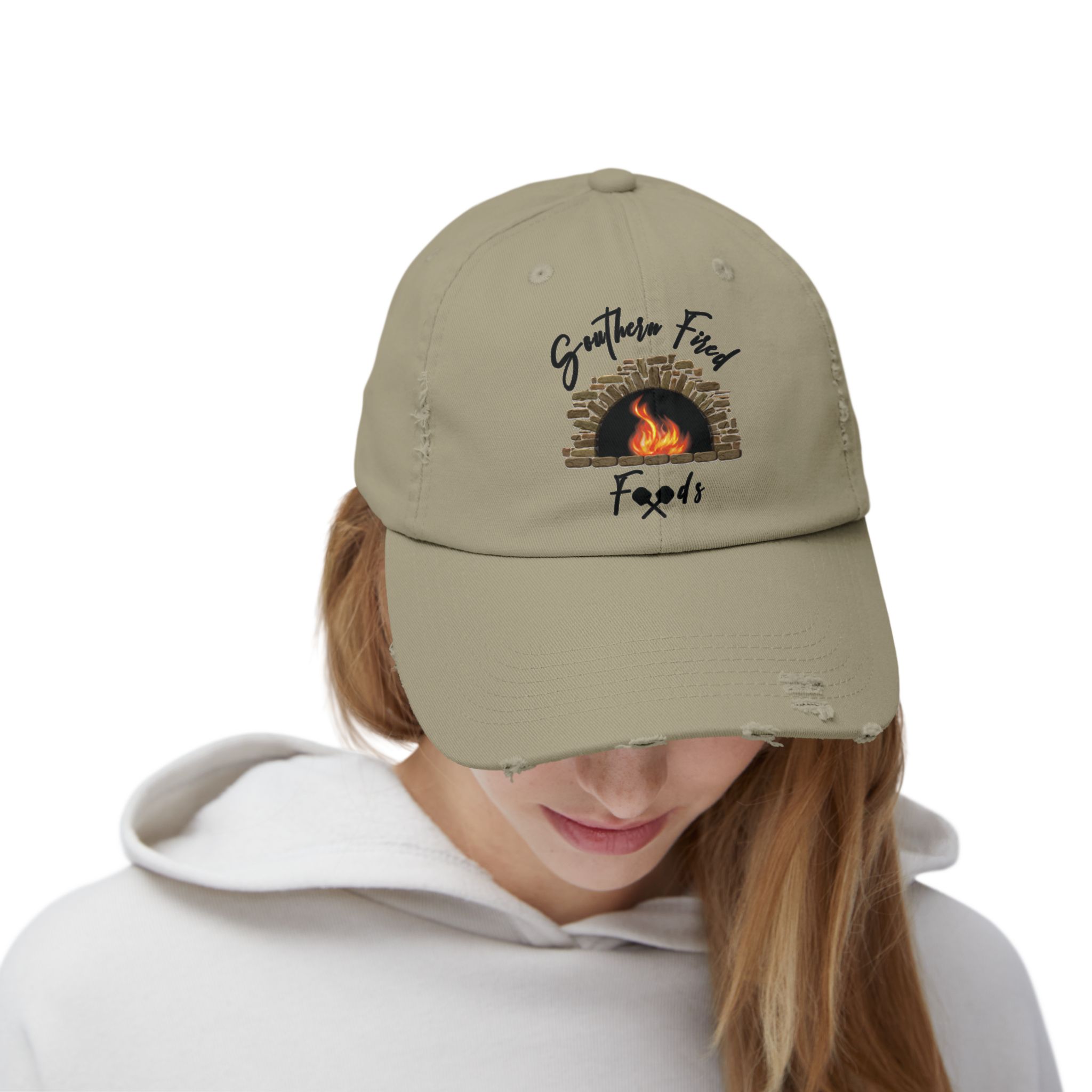 Southern Fire Foods Distressed Cap, Unisex Cap, Casual Hat, BBQ Cap, Gift for Food Lovers, Trendy Headwear - Image 8