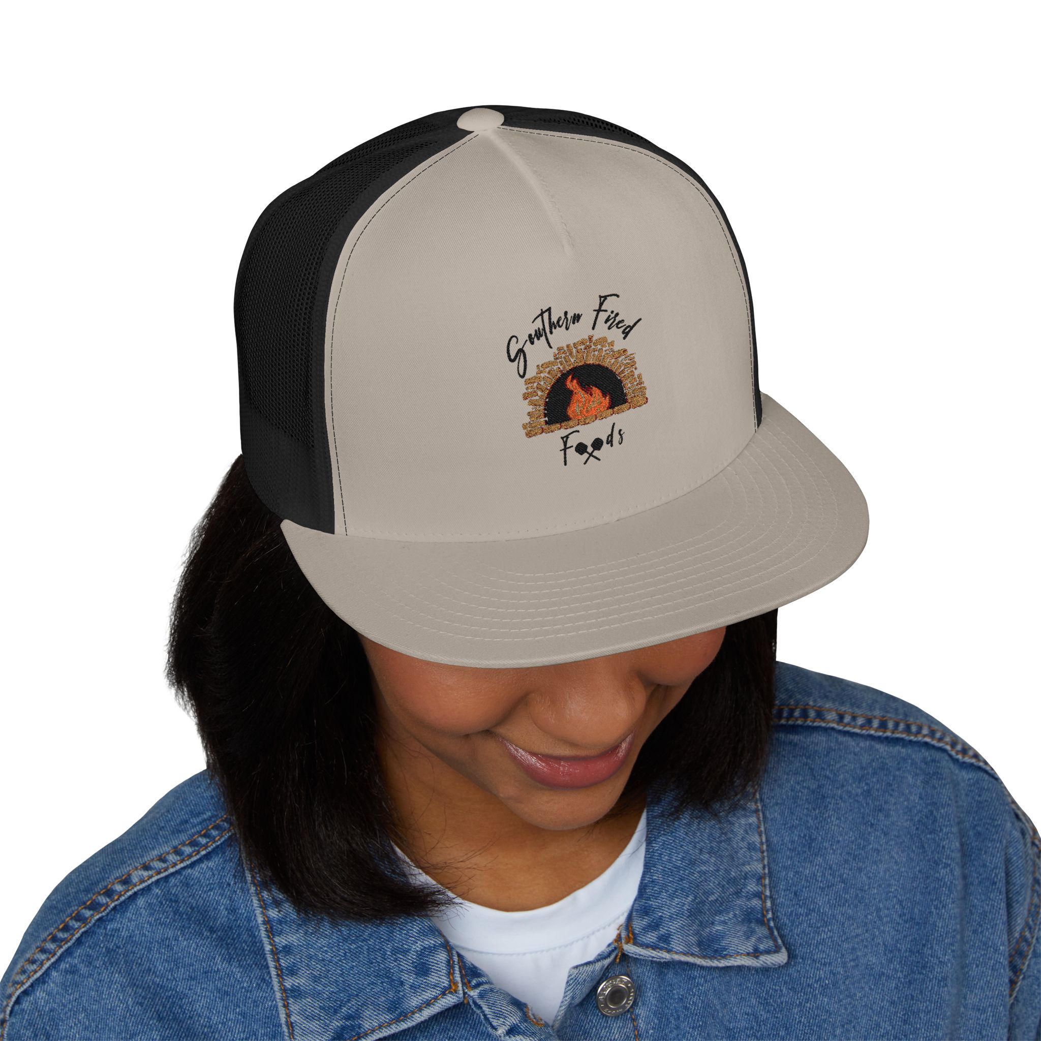 Embroidered 5 Panel Trucker Cap | Perfect for Outdoor Adventures, Camping, Gifts, Stylish Accessories, Casual Wear, Unisex Fashion - Image 39