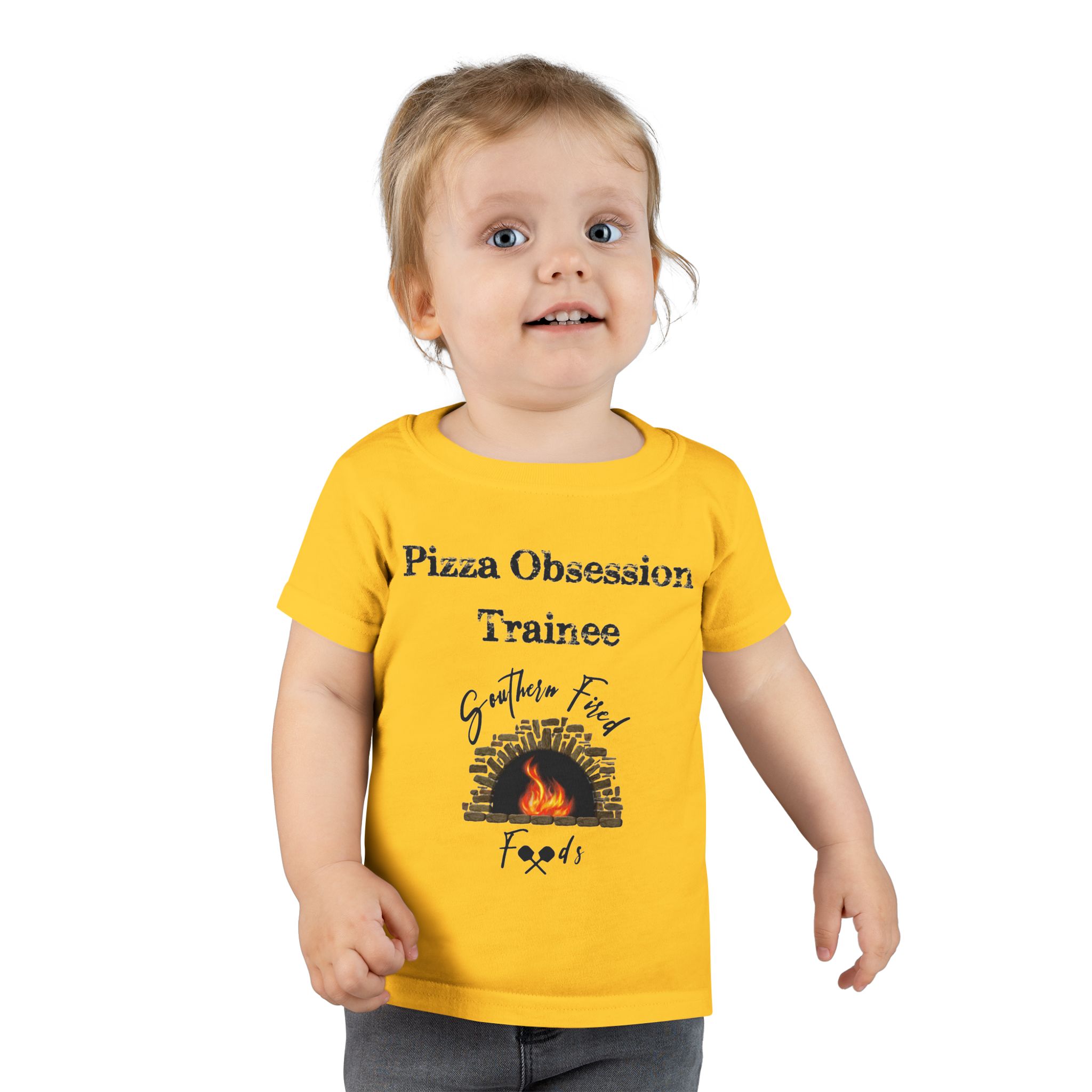 'Pizza Obsession Trainee' Toddler T-Shirt, Fun Gift for Food Lovers, Kids Cooking Shirt, Birthday Present for Little Chefs, Cute Casual Wear - Image 6