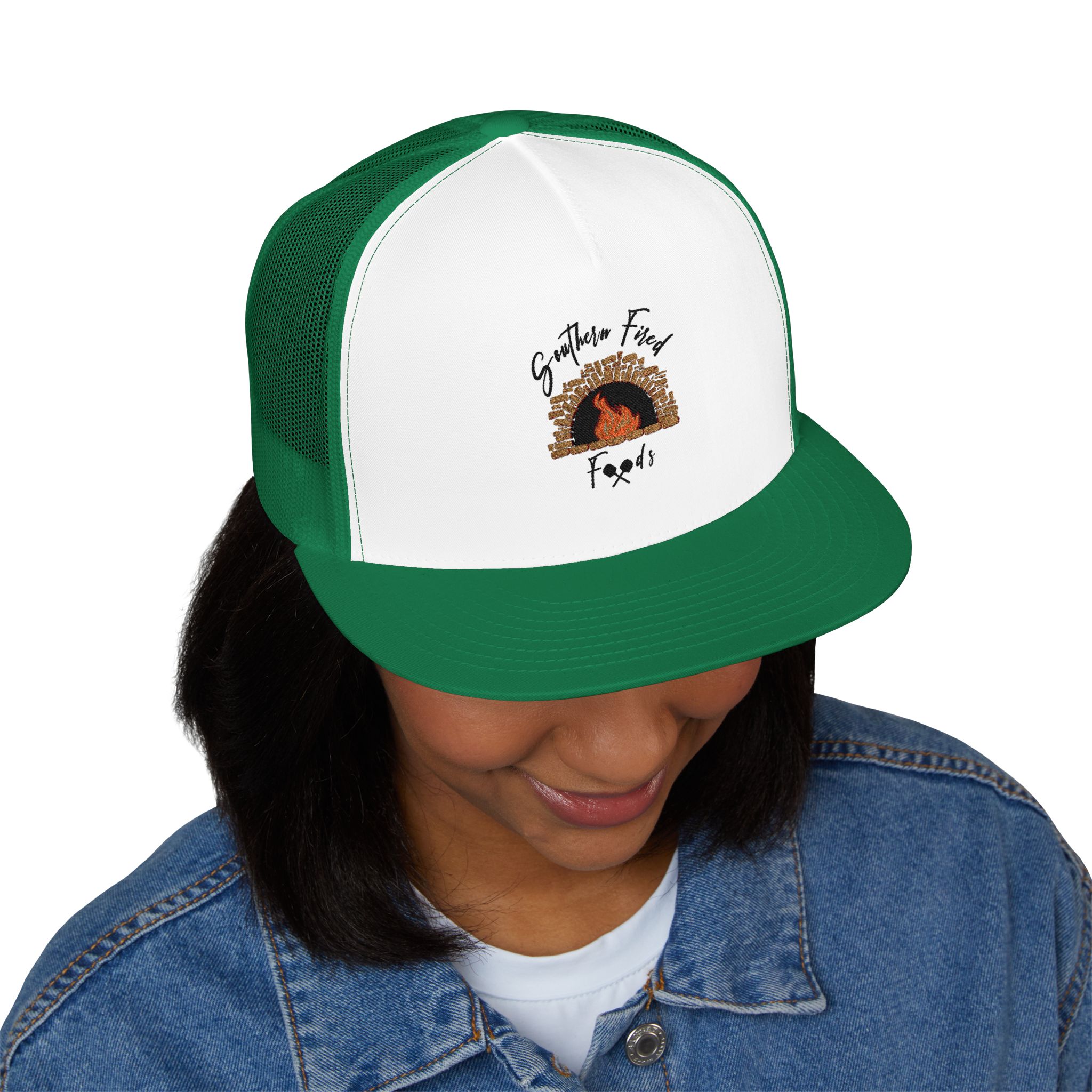 Embroidered 5 Panel Trucker Cap | Perfect for Outdoor Adventures, Camping, Gifts, Stylish Accessories, Casual Wear, Unisex Fashion - Image 7