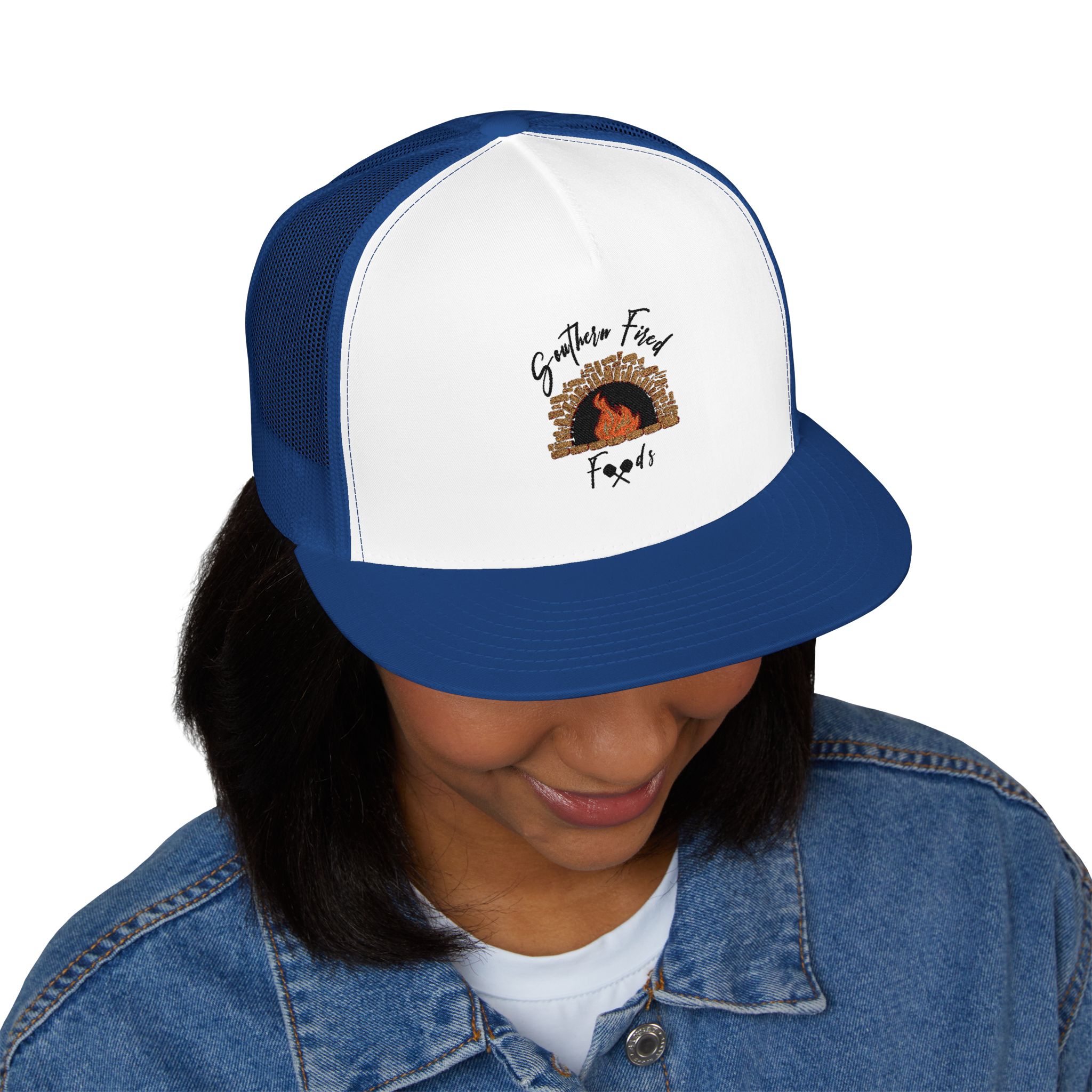 Embroidered 5 Panel Trucker Cap | Perfect for Outdoor Adventures, Camping, Gifts, Stylish Accessories, Casual Wear, Unisex Fashion - Image 23