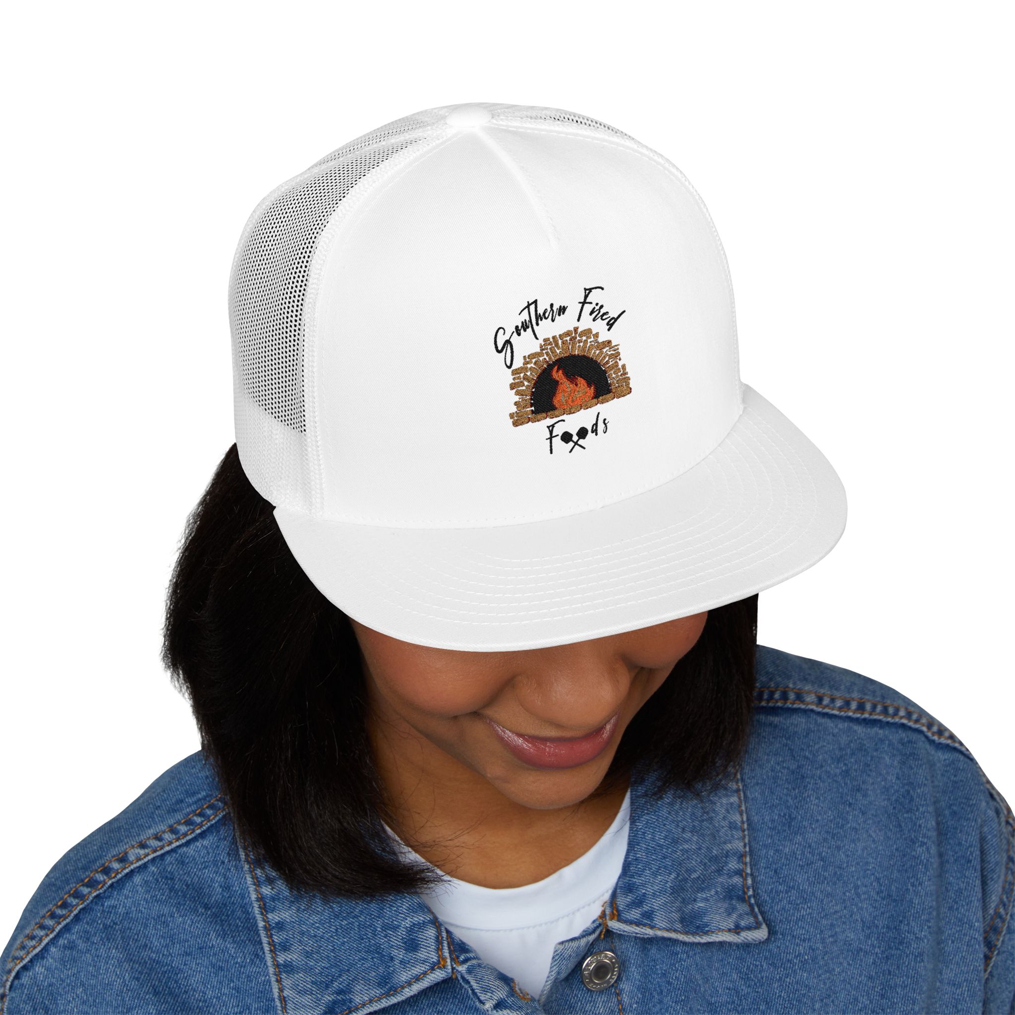 Embroidered 5 Panel Trucker Cap | Perfect for Outdoor Adventures, Camping, Gifts, Stylish Accessories, Casual Wear, Unisex Fashion - Image 27