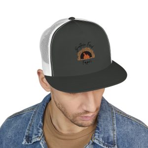 Embroidered 5 Panel Trucker Cap | Perfect for Outdoor Adventures, Camping, Gifts, Stylish Accessories, Casual Wear, Unisex Fashion