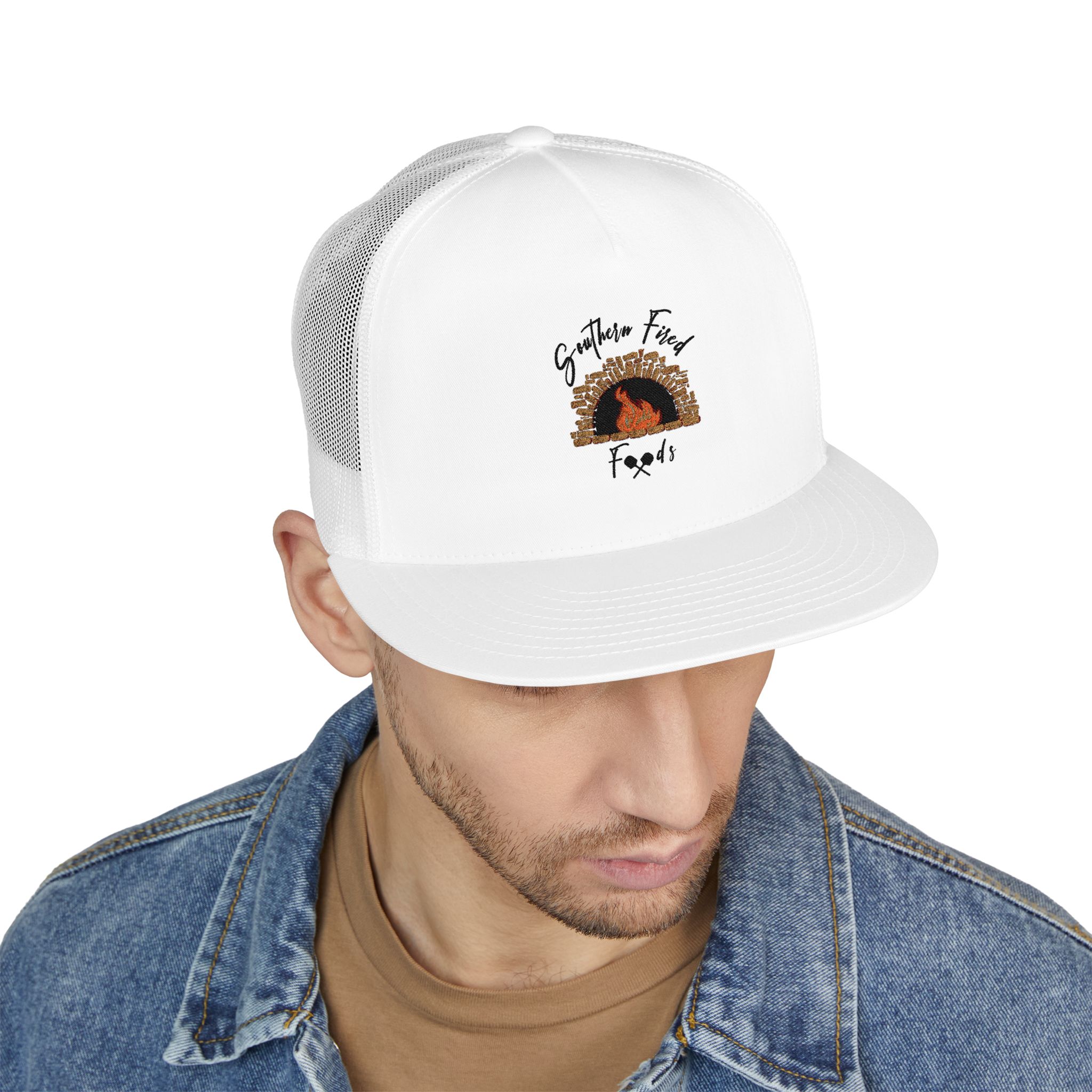 Embroidered 5 Panel Trucker Cap | Perfect for Outdoor Adventures, Camping, Gifts, Stylish Accessories, Casual Wear, Unisex Fashion - Image 25