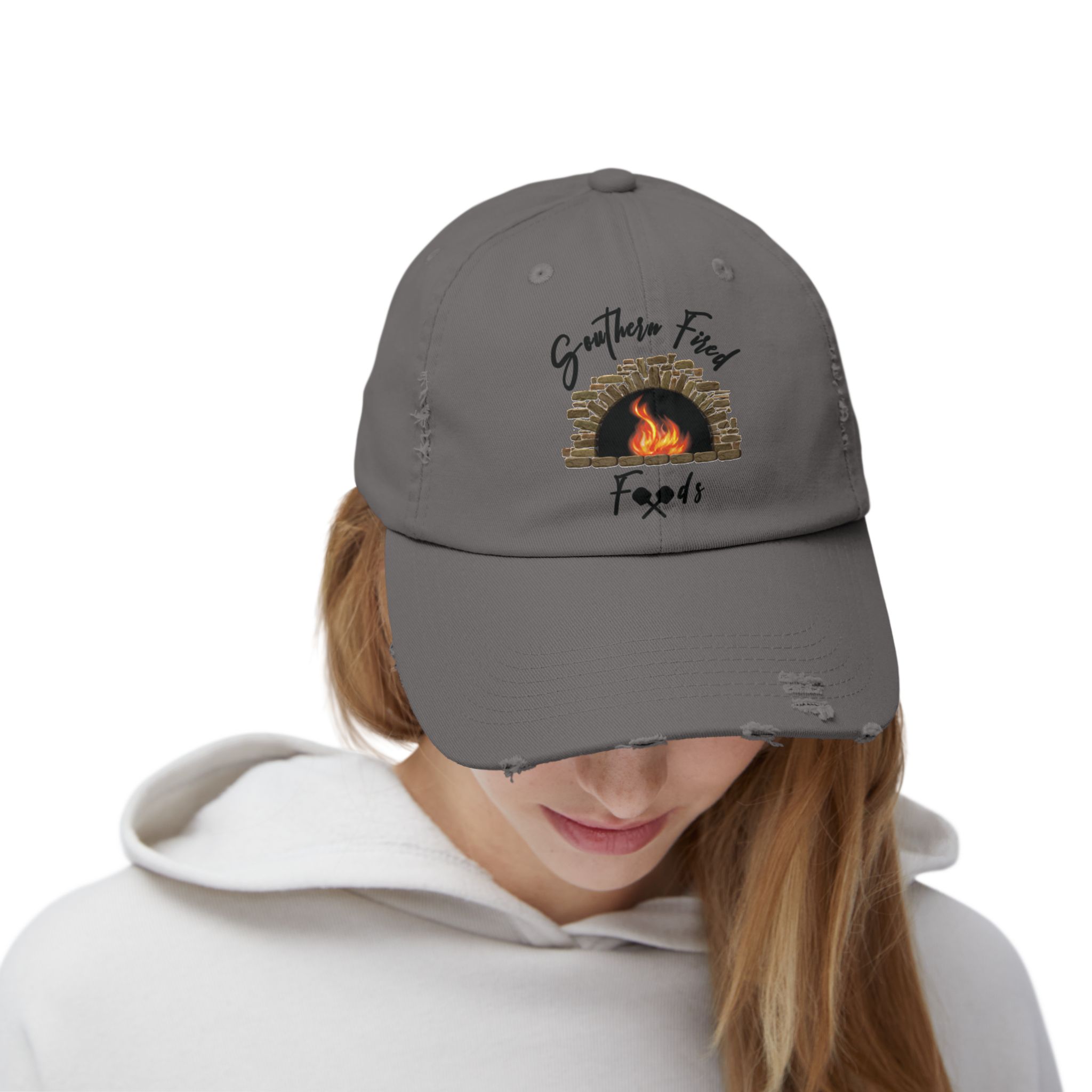 Southern Fire Foods Distressed Cap, Unisex Cap, Casual Hat, BBQ Cap, Gift for Food Lovers, Trendy Headwear - Image 24