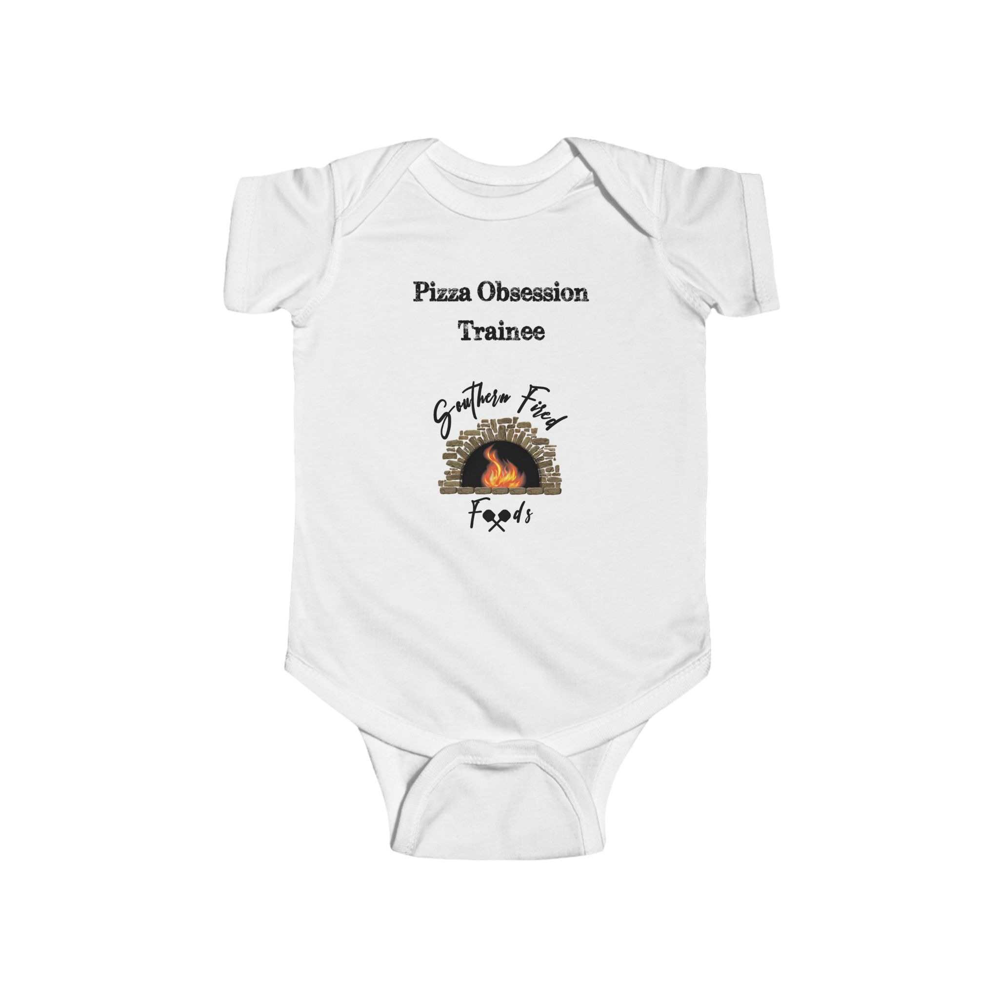 'Pizza Obsession Trainee' Infant Bodysuit, Baby Shower Gift, Newborn Apparel, Cute Baby Outfit, Pizza Lover Clothing - Image 4