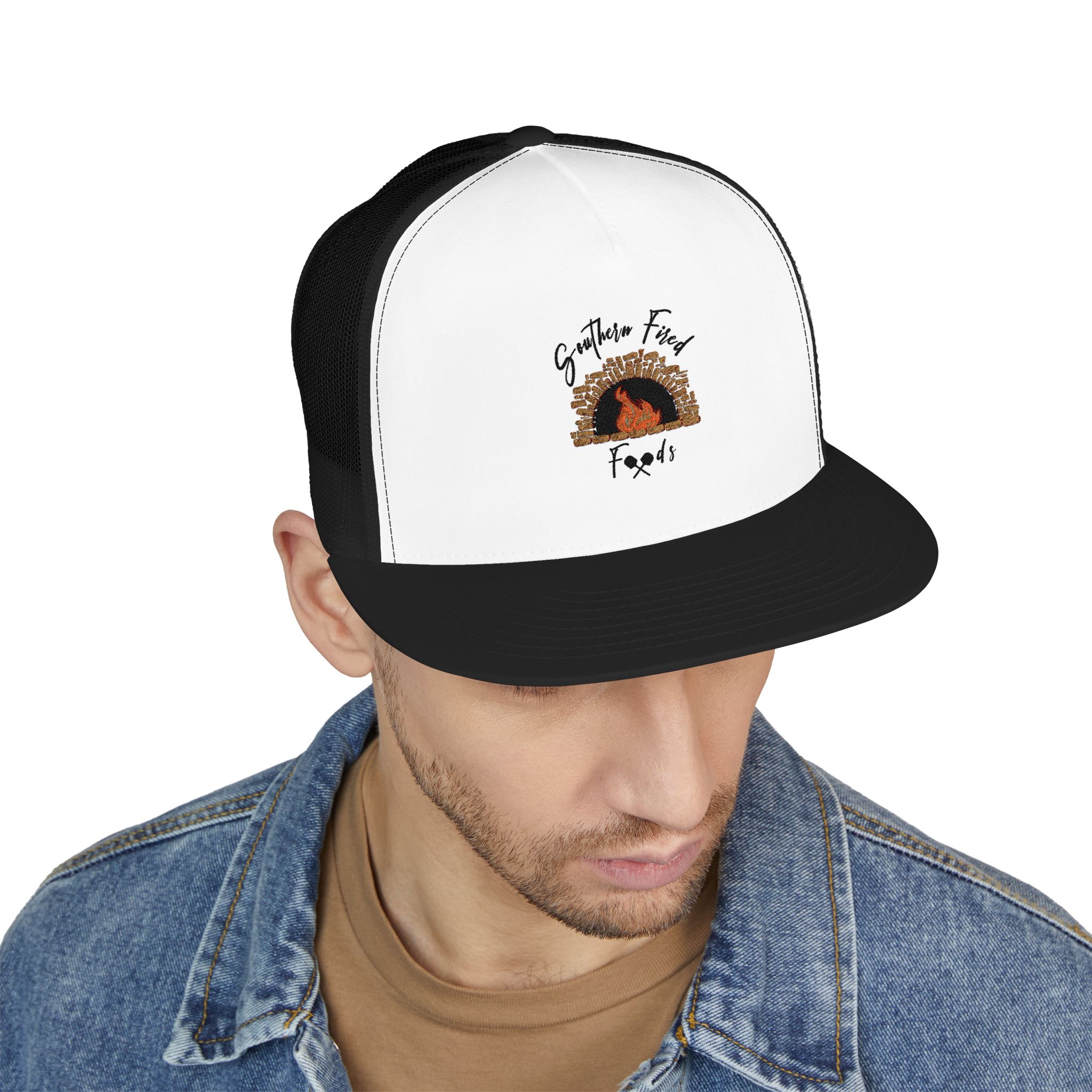 Embroidered 5 Panel Trucker Cap | Perfect for Outdoor Adventures, Camping, Gifts, Stylish Accessories, Casual Wear, Unisex Fashion - Image 41